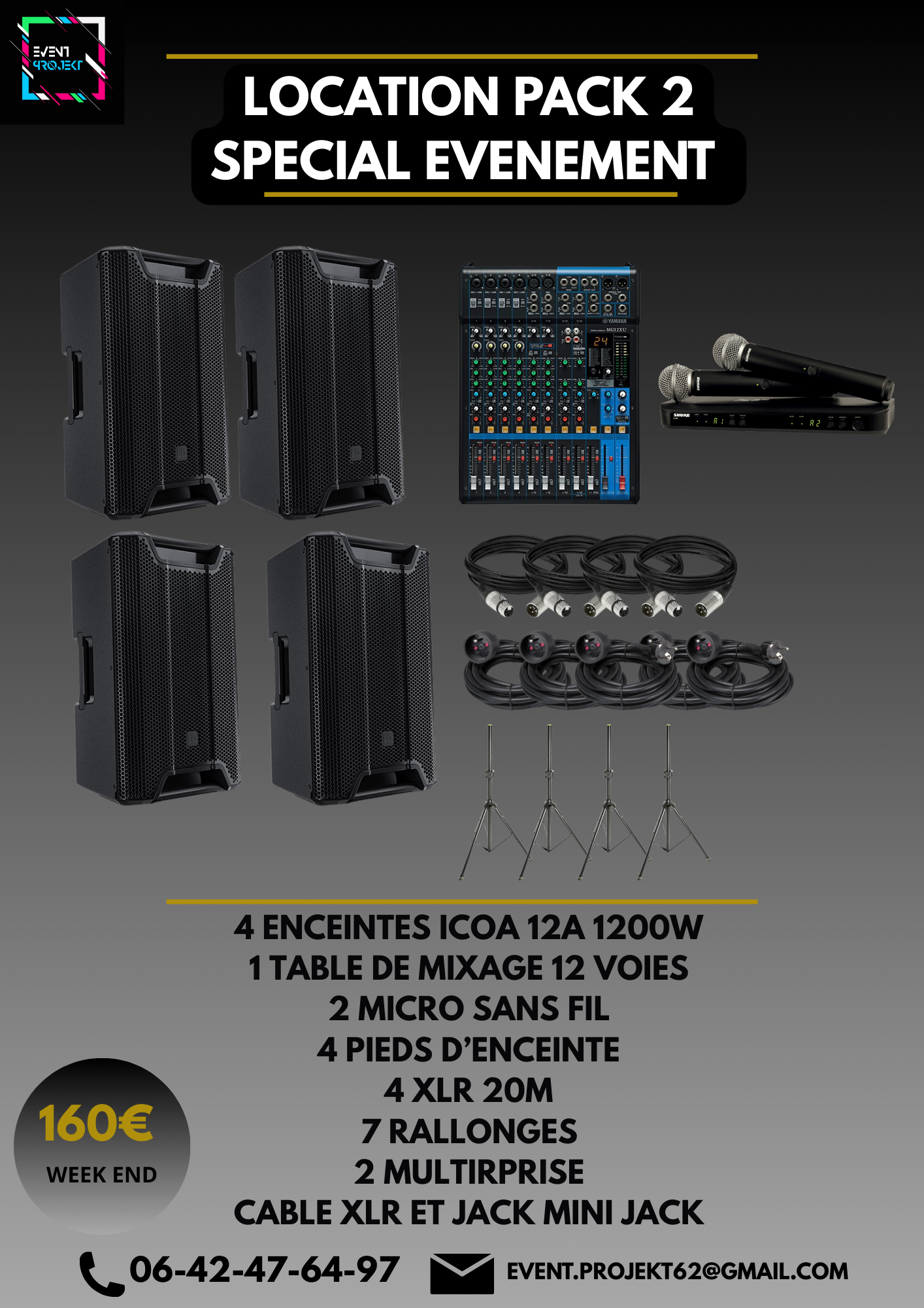 Location pack 2 special evenement