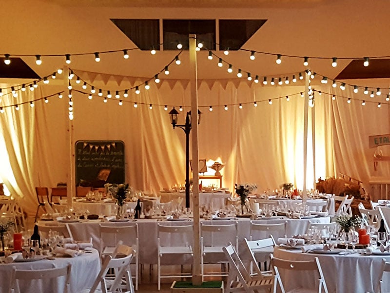 Location guirlande de guinguette blanche