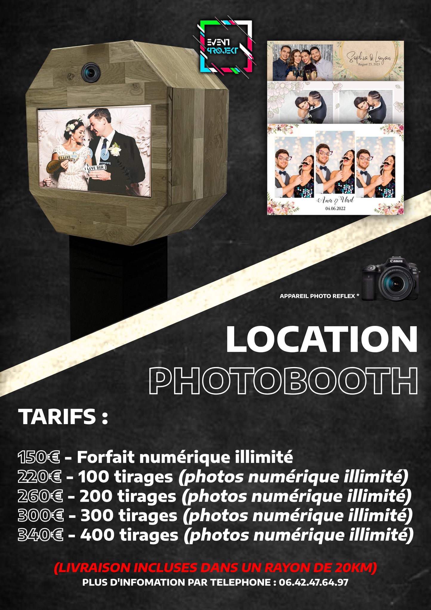 Photobooth 200 tirages et numérique illimité