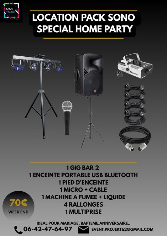Location pack sono special home party