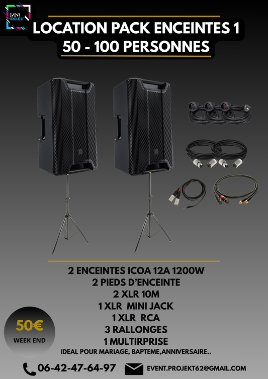 Location pack son 1 50 a 100 personnes
