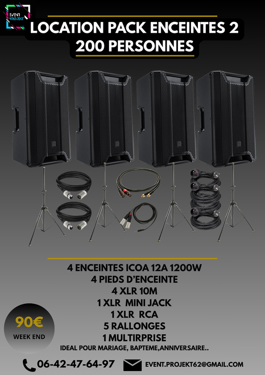 Location pack son 2 100 a 200 personnes