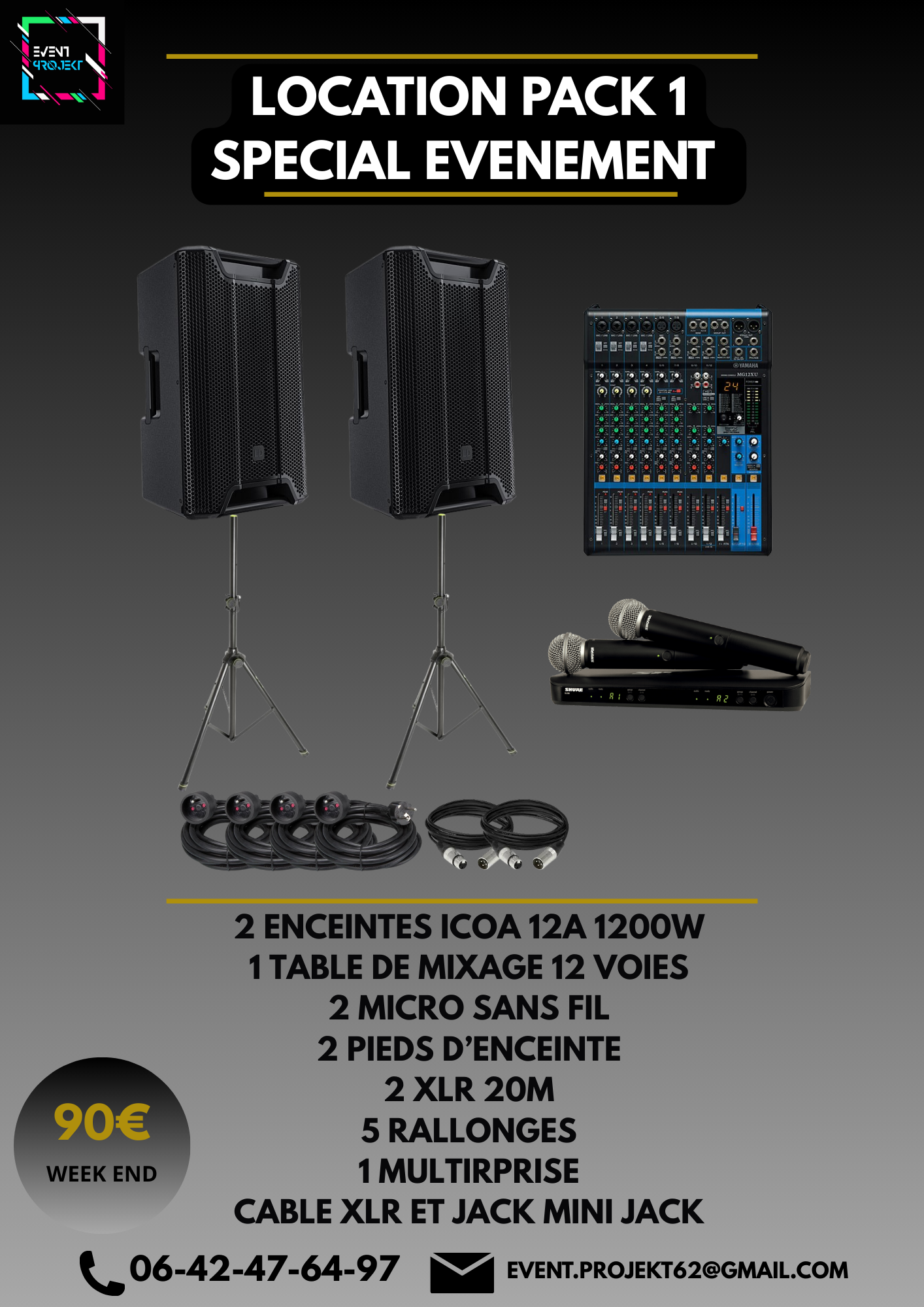 Location pack 1 special evenement