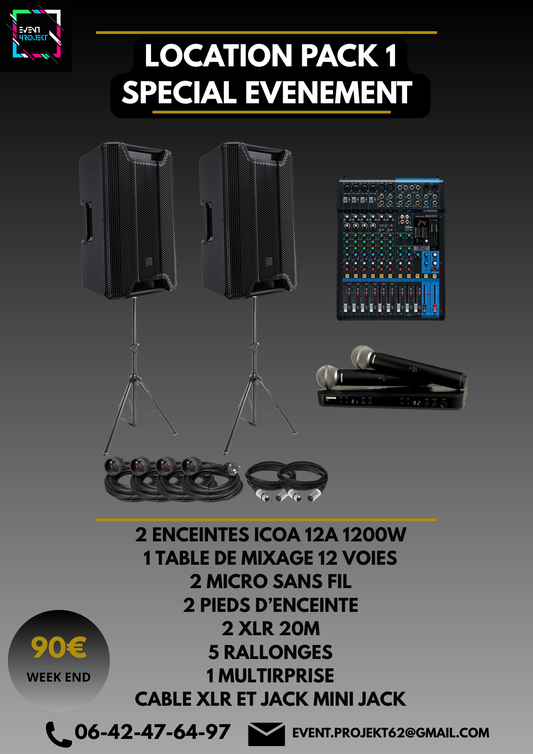 Location pack 1 special evenement