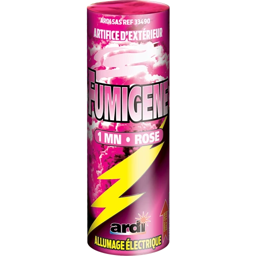 FUMIGENE ROSE ELECTRIQUE 1 MIN