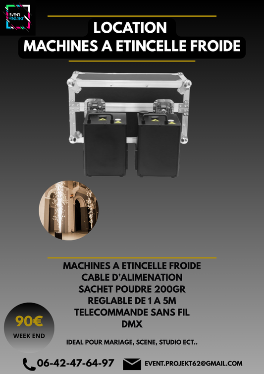 Location machines a etincelles froides