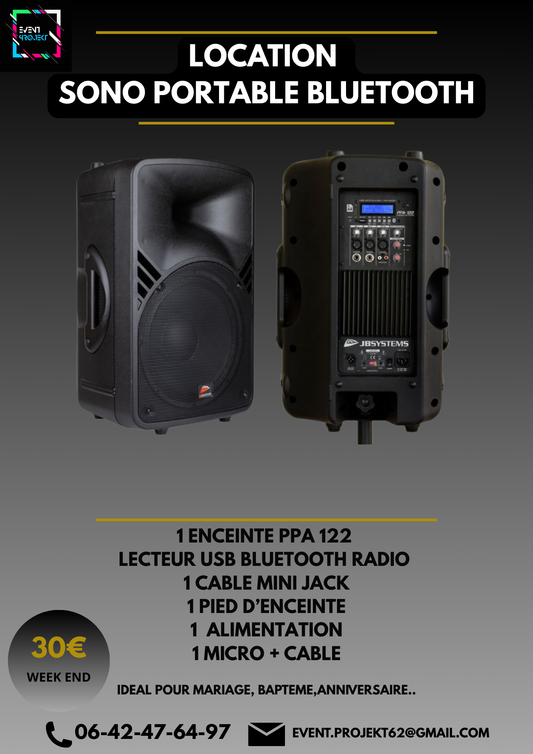 Location sono portable bluetooth