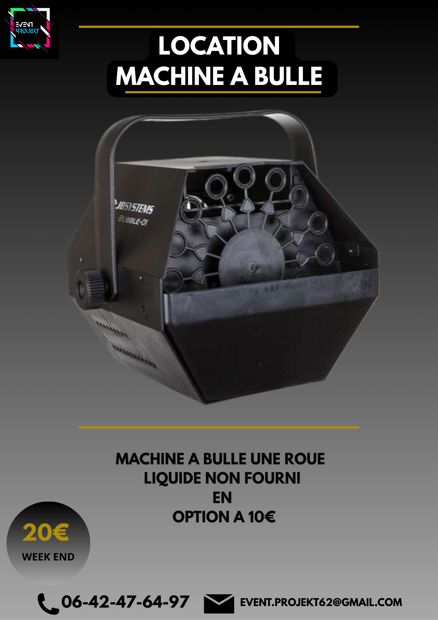 Location machine a bulle