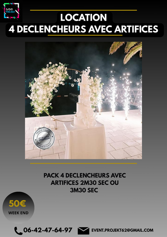 Location 4 déclencheurs sans fil avec artifices