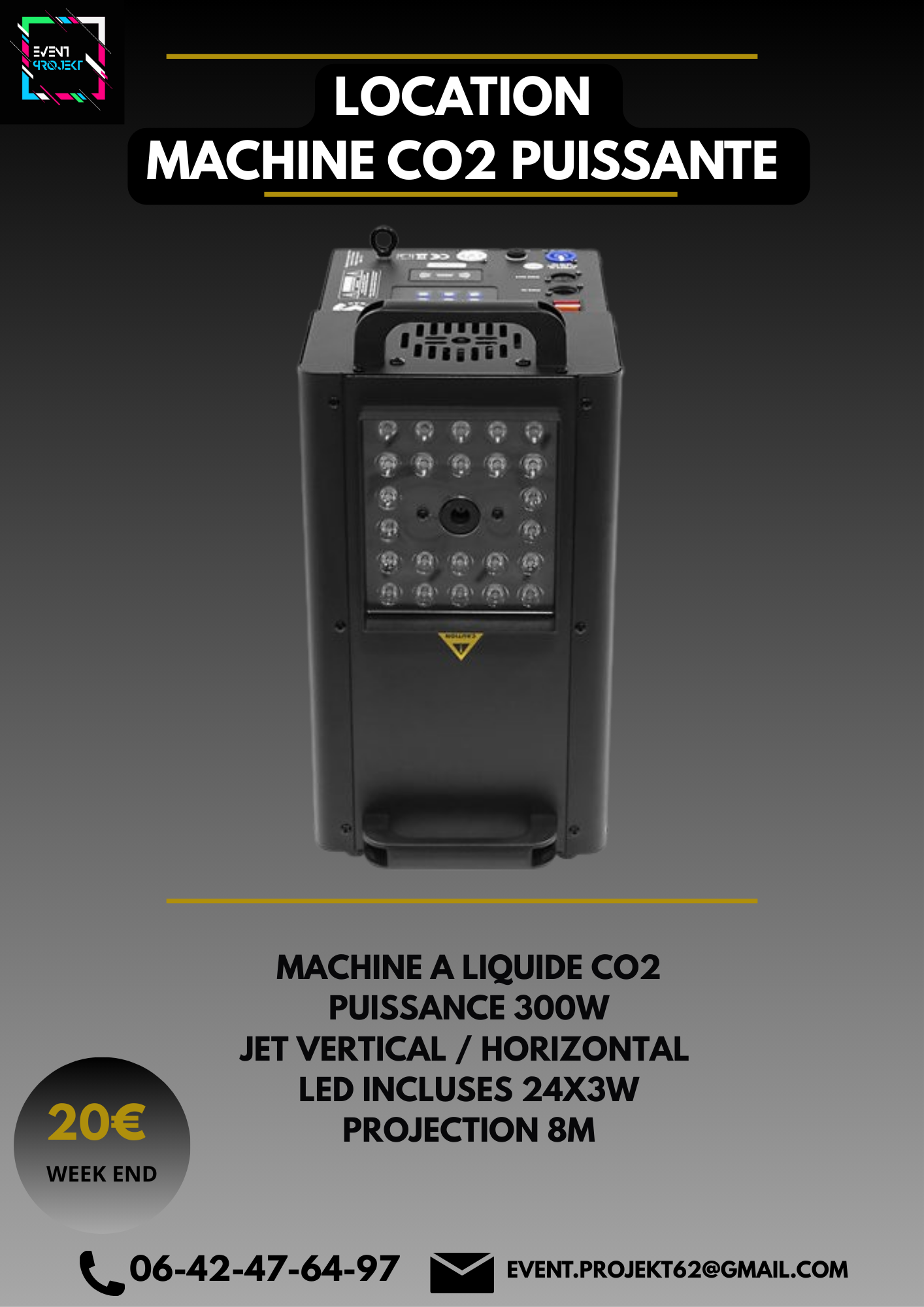 Location machine a co2 puissante