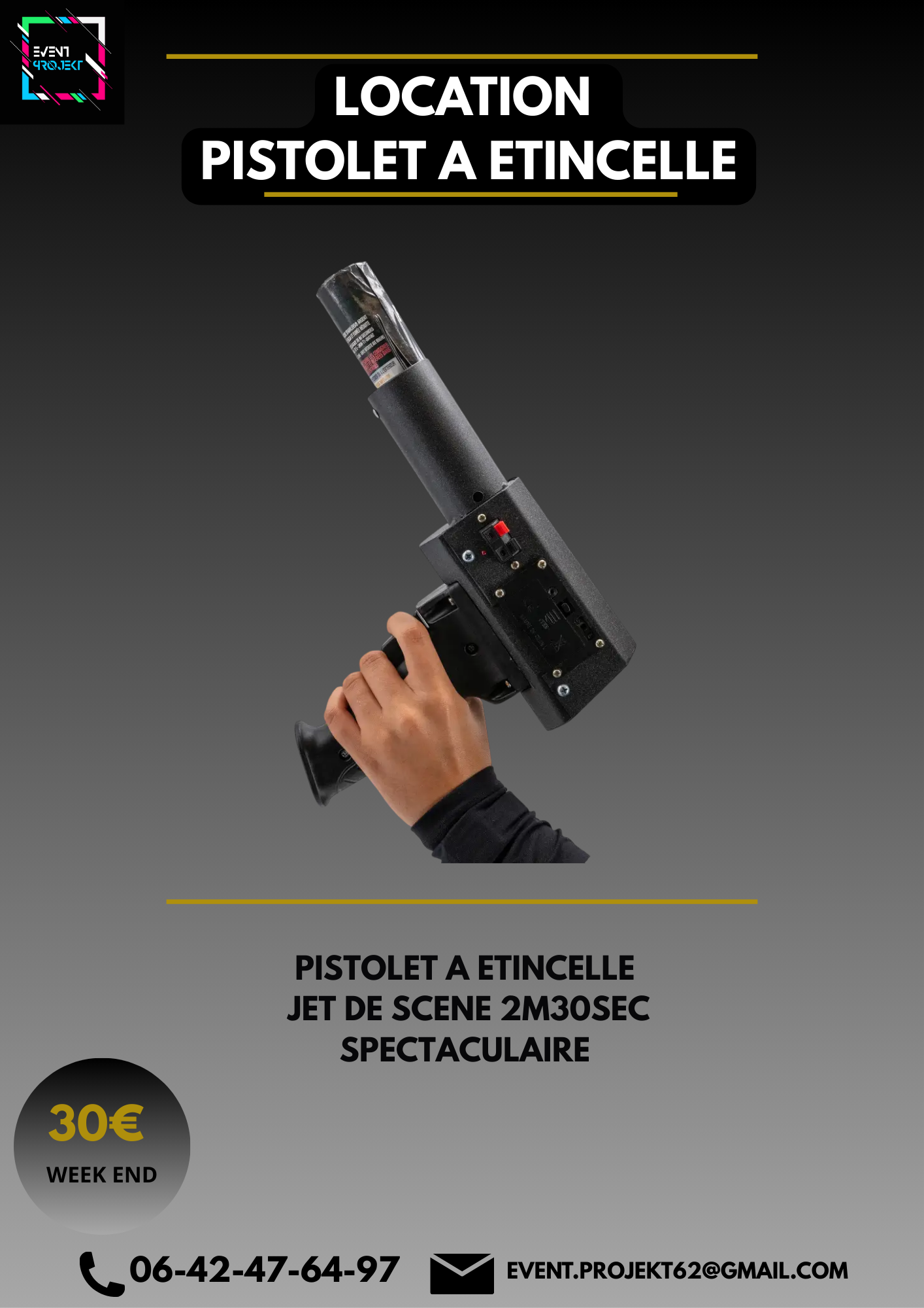 Location pistolet a etincelle